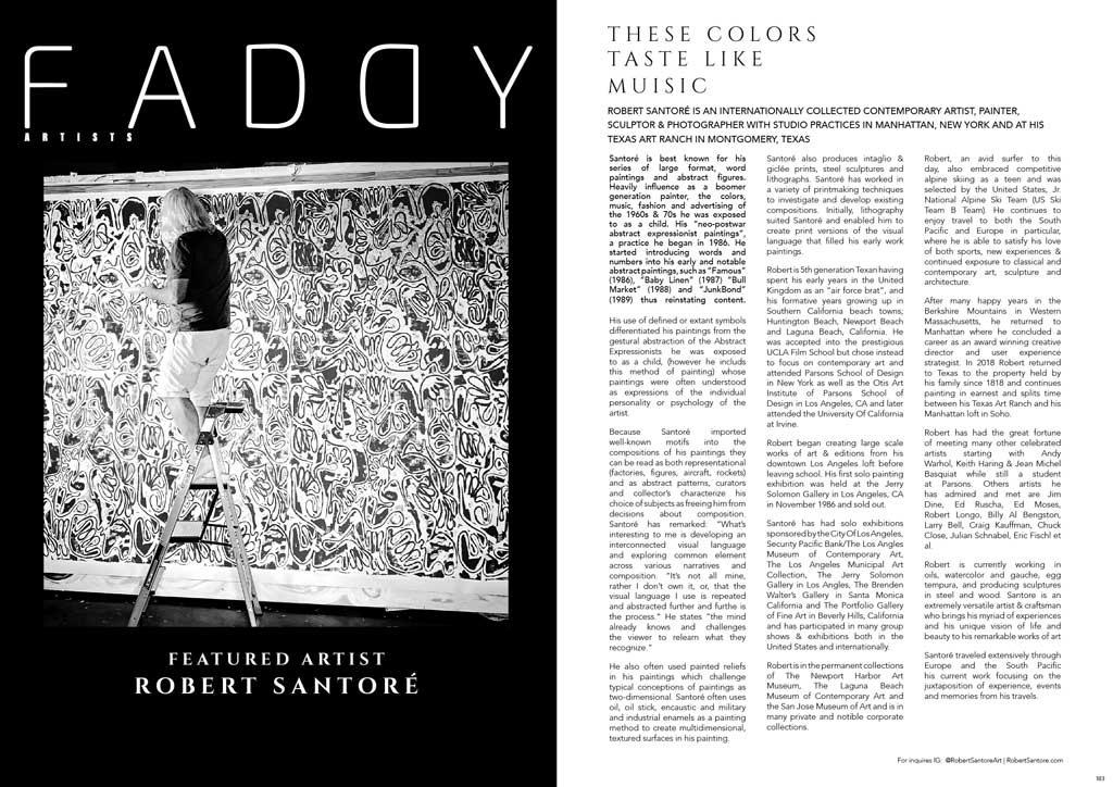 Faddy Magazine USA - ©2022 The Wonderland Issue: Robert Santoré